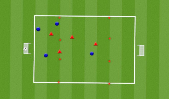 Football/Soccer Session Plan Drill (Colour): 4v4 Improve Foot skills 