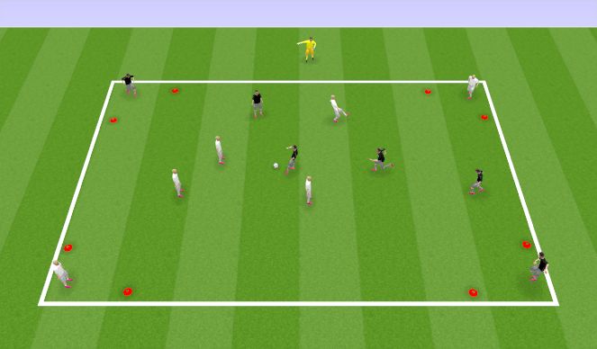 Football/Soccer Session Plan Drill (Colour): Possession activity