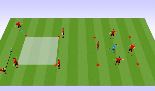 Football/Soccer Session Plan Drill (Colour): Passing