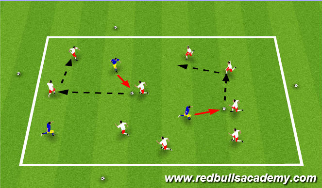 Football/Soccer Session Plan Drill (Colour): warm-up