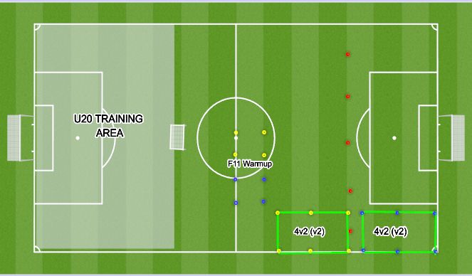 Football/Soccer Session Plan Drill (Colour): Warm Up