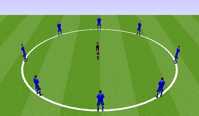 Football/Soccer Session Plan Drill (Colour): 5-Min. Estiramiento y Charla