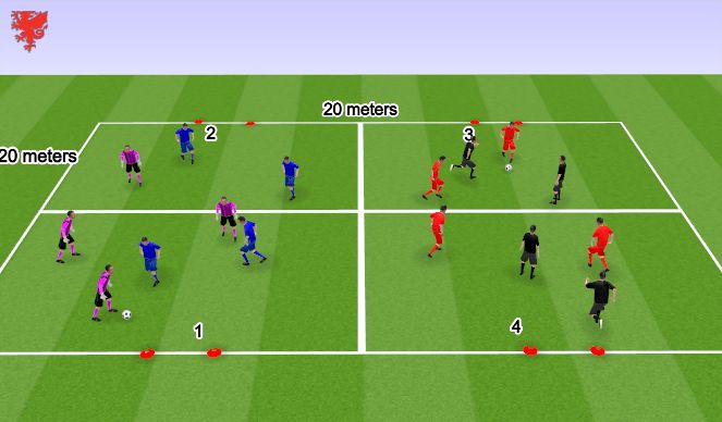 Football/Soccer Session Plan Drill (Colour): Screen 3