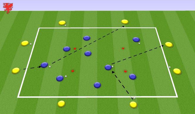 Football/Soccer Session Plan Drill (Colour): Technical (12 mins)