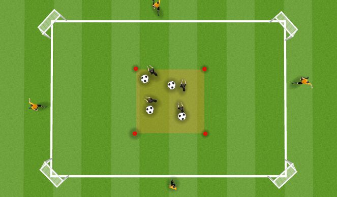 Football/Soccer Session Plan Drill (Colour): turn warm up 