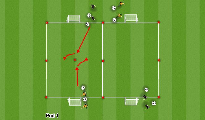 Football/Soccer Session Plan Drill (Colour): Technical Skill Reps