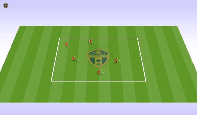 Football/Soccer Session Plan Drill (Colour): Ball Mastery/Keep Ups