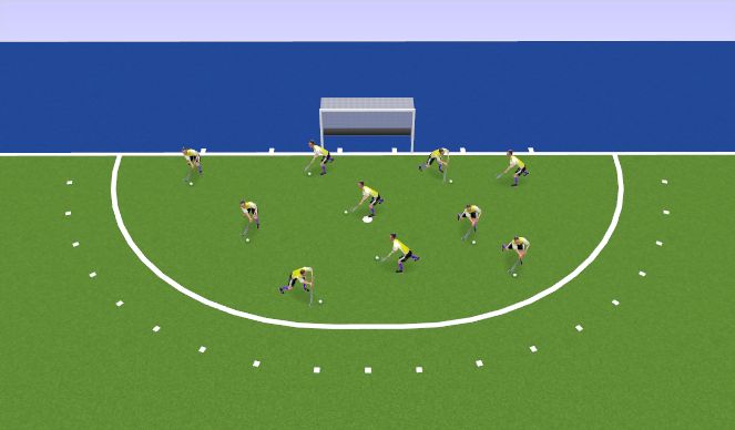 Hockey Session Plan Drill (Colour): Ball carrying