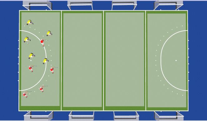 Hockey Session Plan Drill (Colour): 5 v 5 games