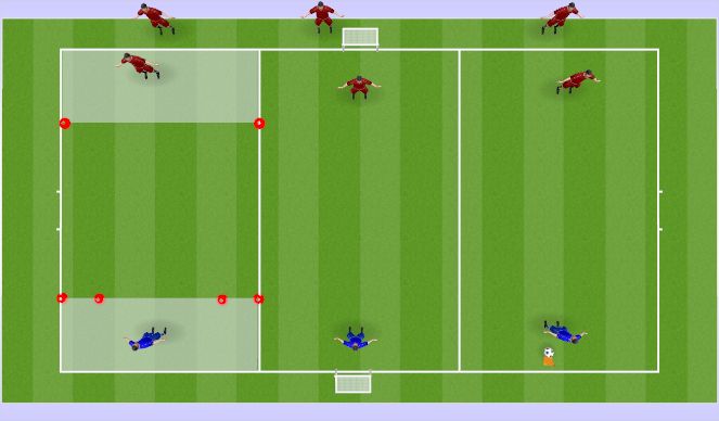 Football/Soccer Session Plan Drill (Colour): 1v1 Channels