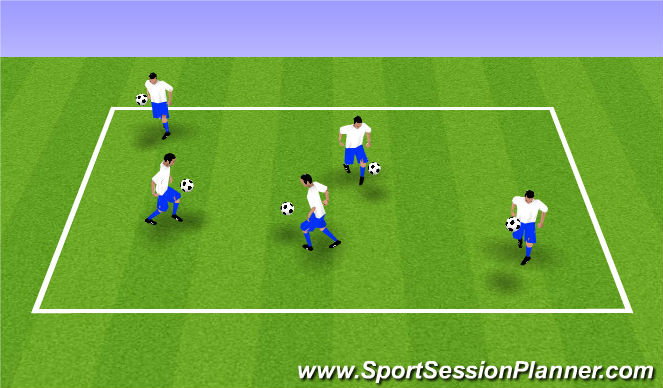 Football/Soccer Session Plan Drill (Colour): Warm- Up