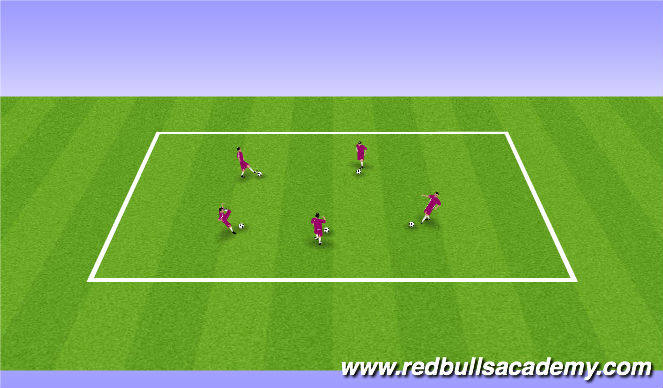 Football/Soccer Session Plan Drill (Colour): Juggling Warm Up