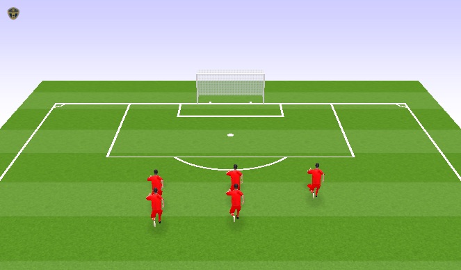 Football/Soccer Session Plan Drill (Colour): 3 Line Shooting