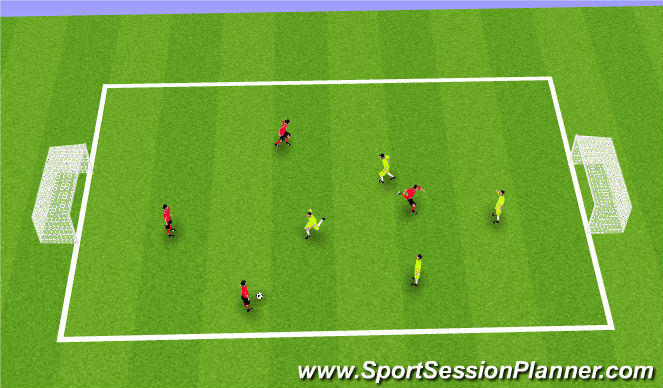 Football/Soccer Session Plan Drill (Colour): SSG