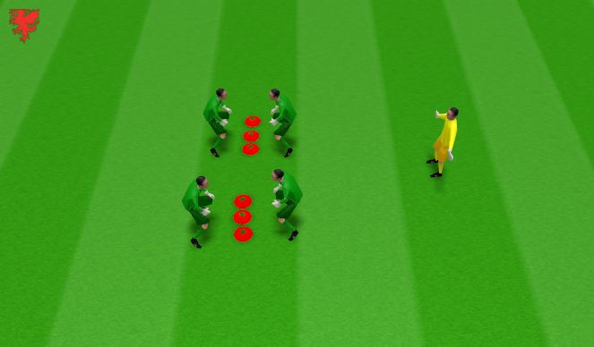 Football/Soccer Session Plan Drill (Colour): Warmup