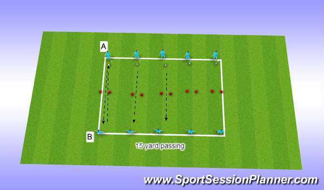 Football/Soccer Session Plan Drill (Colour): passing & Receiving