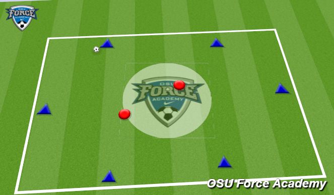 Football/Soccer Session Plan Drill (Colour): Rondo 6 v 2 