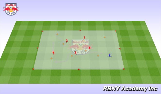 Football/Soccer Session Plan Drill (Colour): Hide from the Giant 