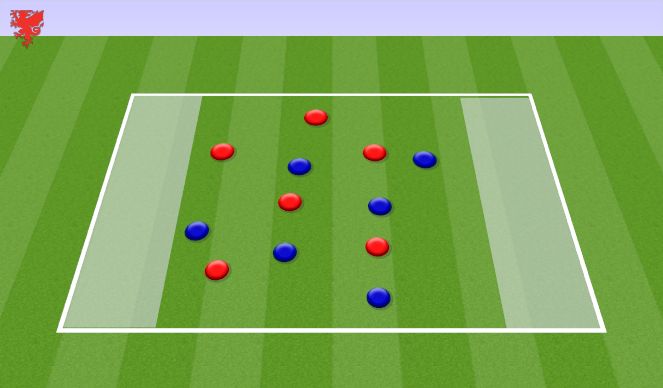 Football/Soccer Session Plan Drill (Colour): Handball