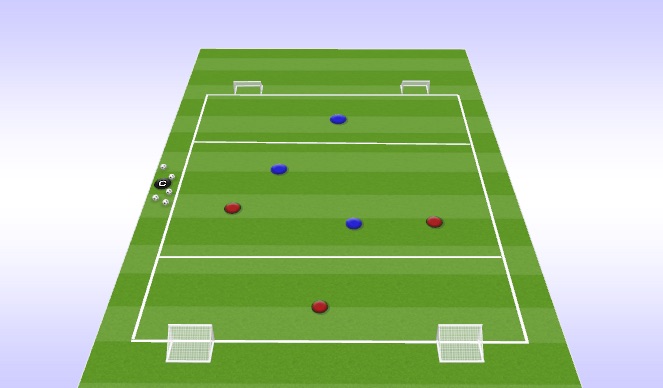 Football/Soccer Session Plan Drill (Colour): 3v3