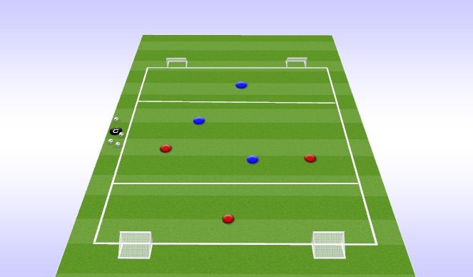 Football/Soccer Session Plan Drill (Colour): 3v3 Animation