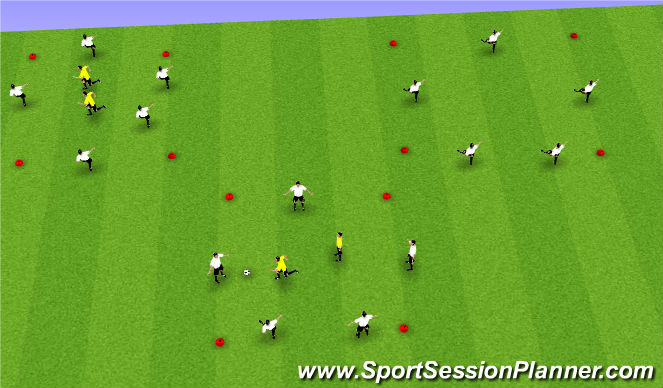 Football/Soccer Session Plan Drill (Colour): Rondo