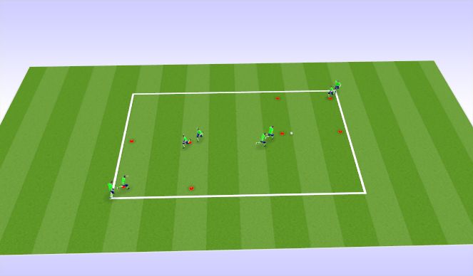 Football/Soccer Session Plan Drill (Colour): Pase y busco espacio.