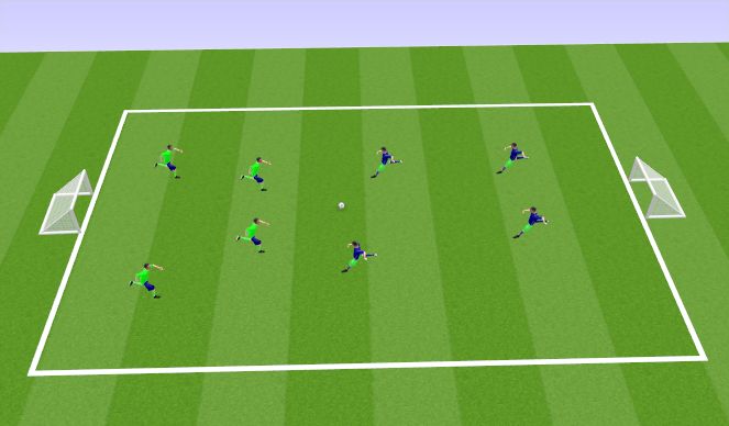 Football/Soccer Session Plan Drill (Colour): Partido pequeno (30mins)