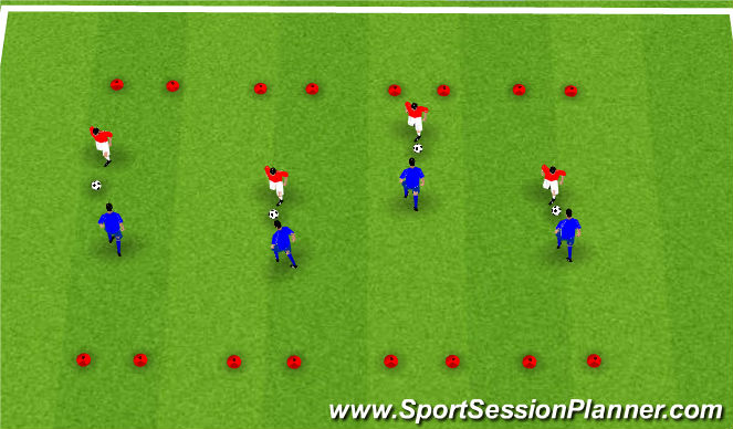 Football/Soccer Session Plan Drill (Colour): Defend your post