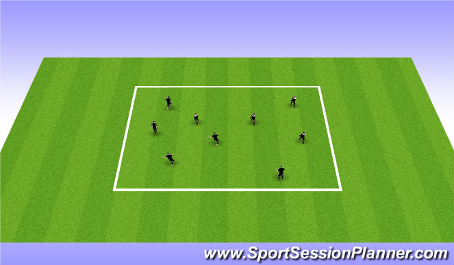 Football/Soccer Session Plan Drill (Colour): Warm up - Skills