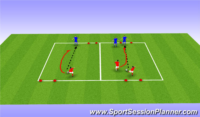 Football/Soccer Session Plan Drill (Colour): Variations