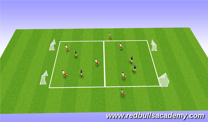 Football/Soccer Session Plan Drill (Colour): Main Act 1