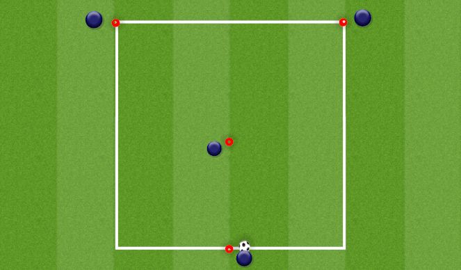 Football/Soccer Session Plan Drill (Colour): Triangle Passing Pattern