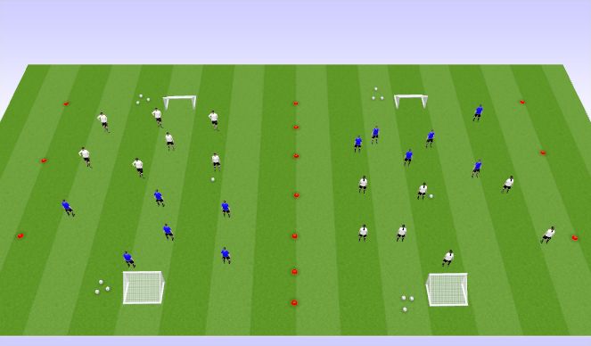 Football/Soccer Session Plan Drill (Colour): SSG's 7v7