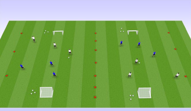 Football/Soccer Session Plan Drill (Colour): SSG's 5v5 & 7v7