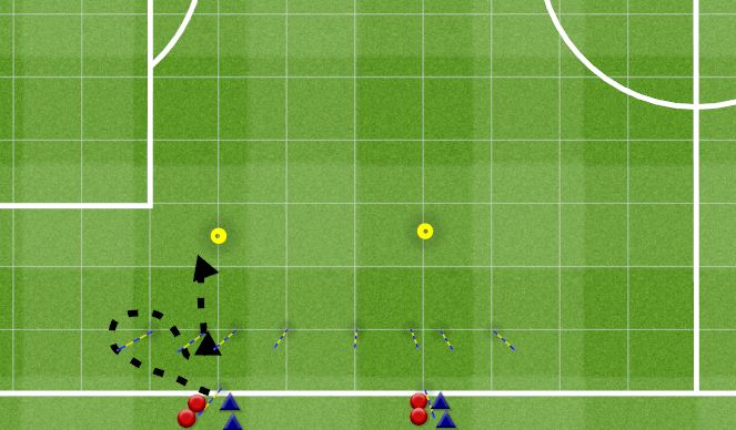 Football/Soccer Session Plan Drill (Colour): Reactive Speed races