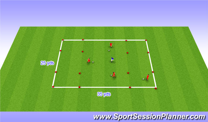 Football/Soccer Session Plan Drill (Colour): Small Sided Activity - Spiderman