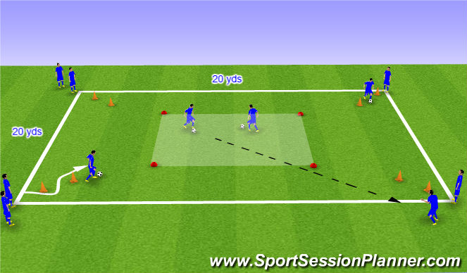 Football/Soccer Session Plan Drill (Colour): Technical