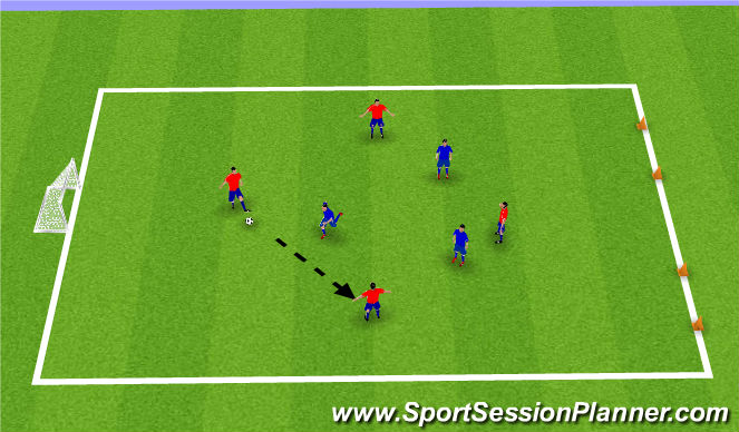 Football/Soccer Session Plan Drill (Colour): Expanded Small Sided