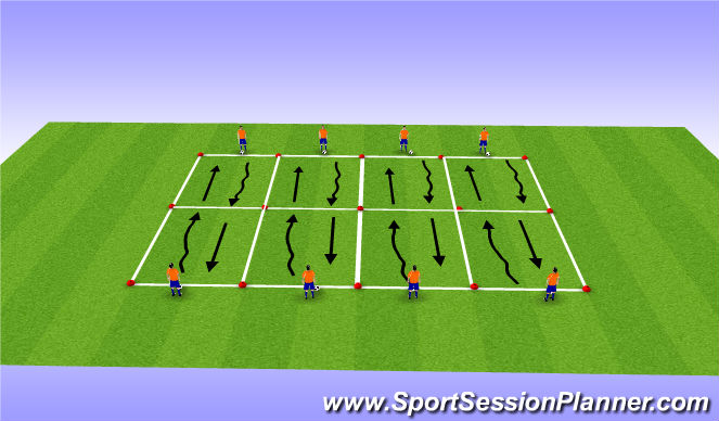 Football/Soccer Session Plan Drill (Colour): Ball Manipulation & Control