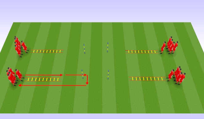 Football/Soccer Session Plan Drill (Colour): Warm-up