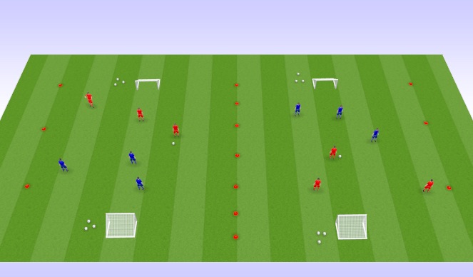 Football/Soccer Session Plan Drill (Colour): SSG's 3v3-4v4