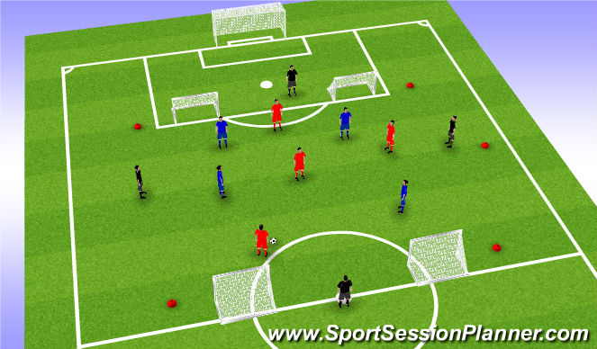 Football/Soccer Session Plan Drill (Colour): Skill Game