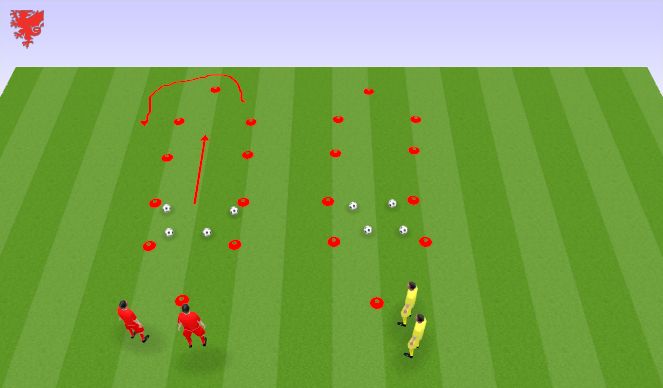 Football/Soccer Session Plan Drill (Colour): Animation 2