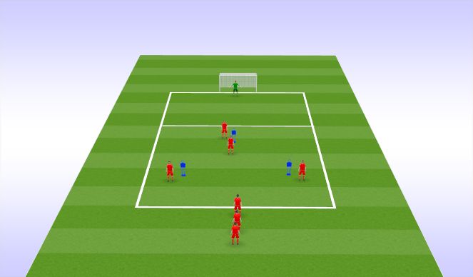 Football/Soccer Session Plan Drill (Colour): Passing to finish