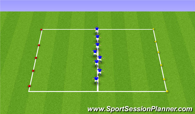 Football/Soccer Session Plan Drill (Colour): Reaction Warm Up