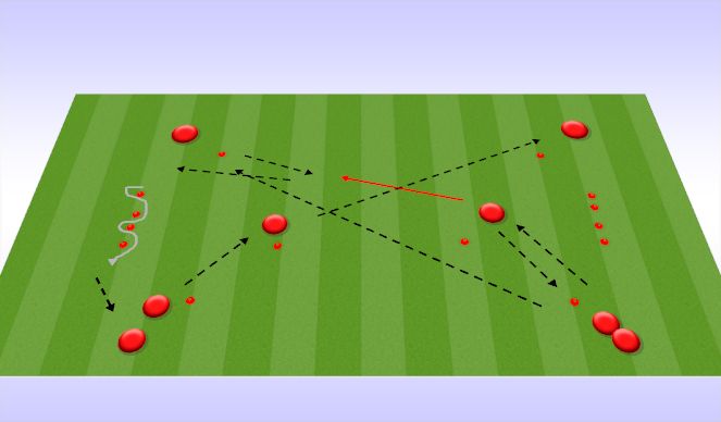 Football/Soccer Session Plan Drill (Colour): Warm up