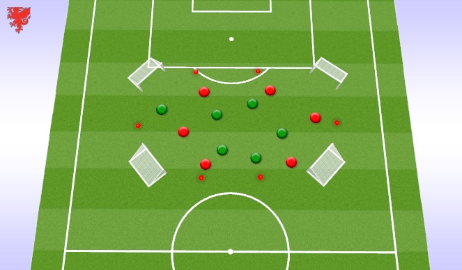Football/Soccer Session Plan Drill (Colour): Skill 2