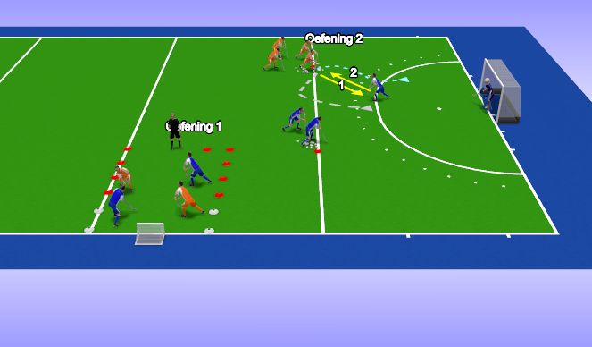 Hockey Session Plan Drill (Colour): OEF2A - oefening 1