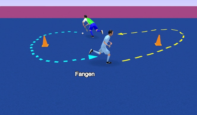 Hockey Session Plan Drill (Colour): Warm-up Fangen